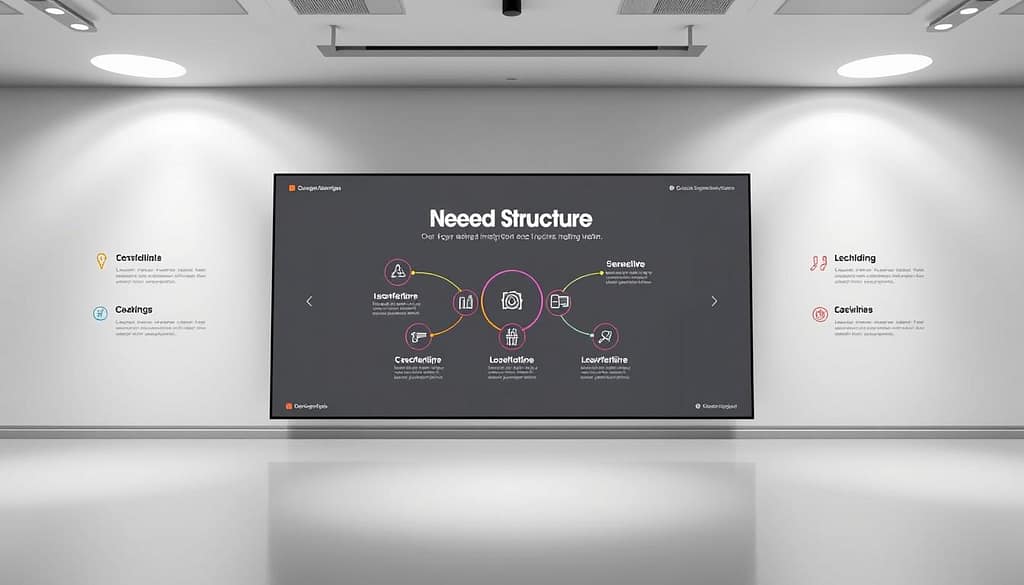 A diagram illustrating the structure of a lead generation webinar, showing the flow from introduction to call-to-action.
